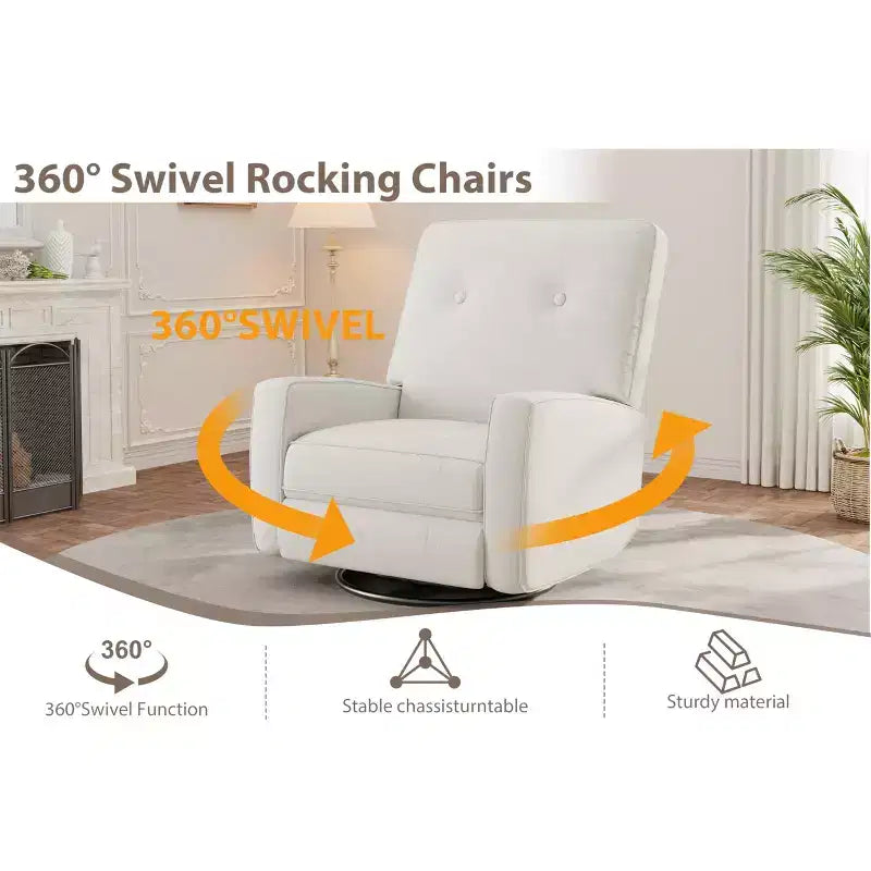Fauteuil inclinable et pivotant à 360° pour chambre de bébé
