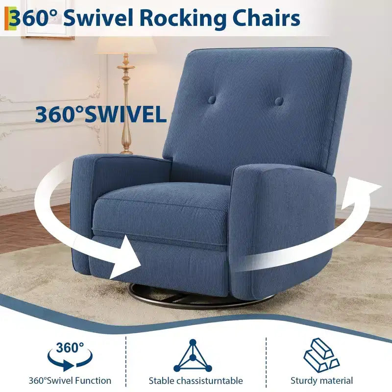 Fauteuil inclinable et pivotant à 360° pour chambre de bébé