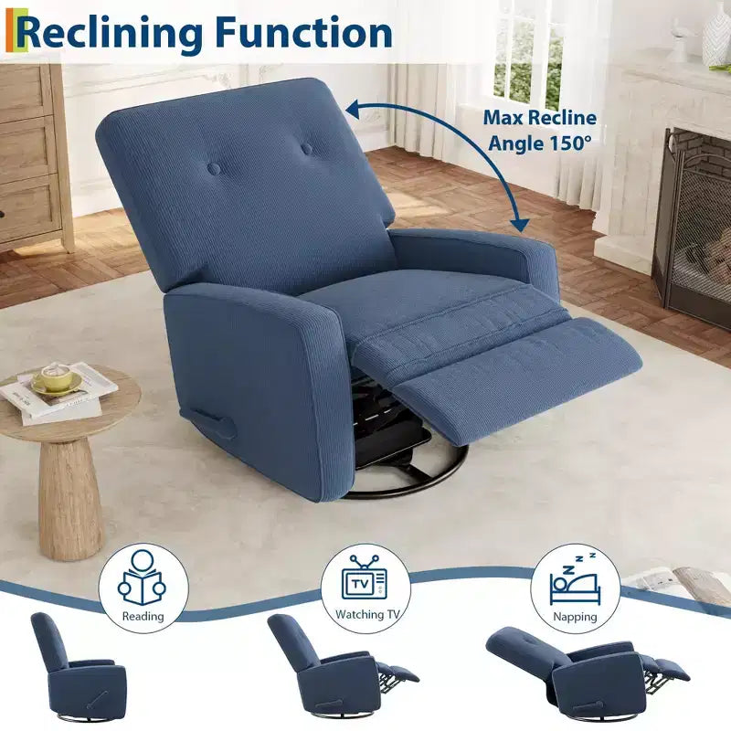 Fauteuil inclinable et pivotant à 360° pour chambre de bébé