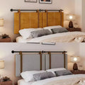 ACOINEL Wall Mounted Upholstered Headboard Double-Sided & Height Adjustable Faux Leather Straps Modern Decor