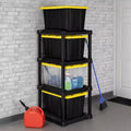 Support de rangement à 4 niveaux, Organisateur de rangement vertical pour garage ou sous-sol, Noir