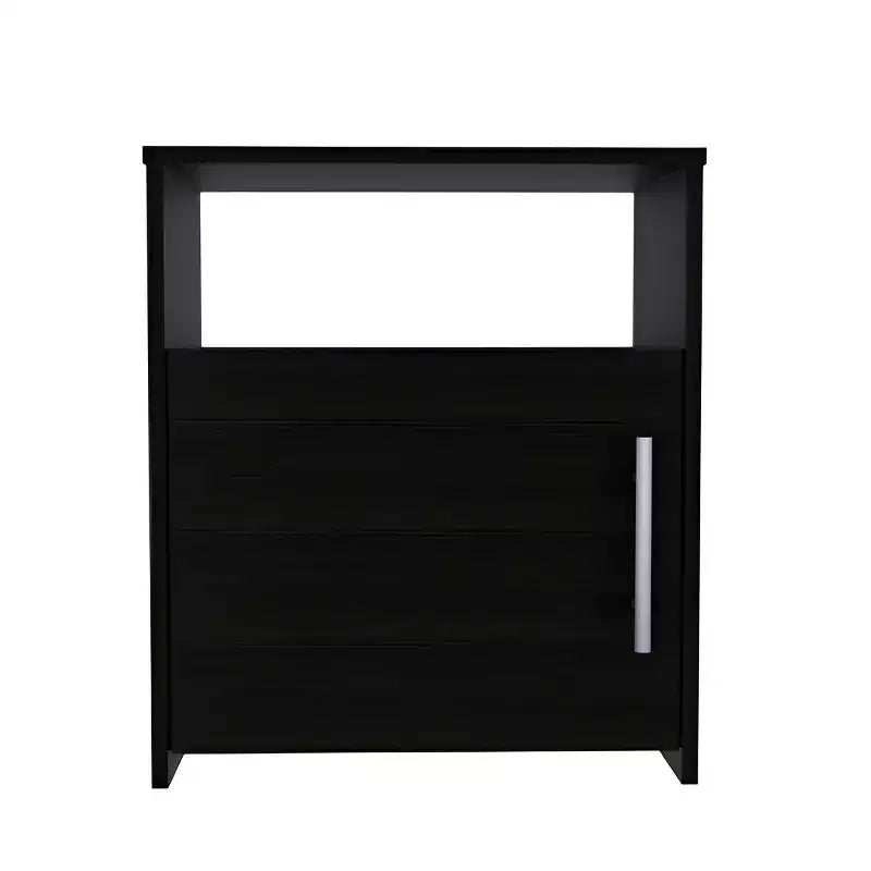 HomeRoots 23 Black Wood Nightstand