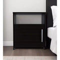 Table de chevet en bois noir