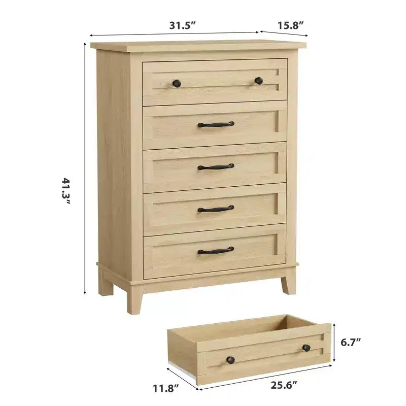 Commode verticale à tiroirs, autonome, en bois, grande