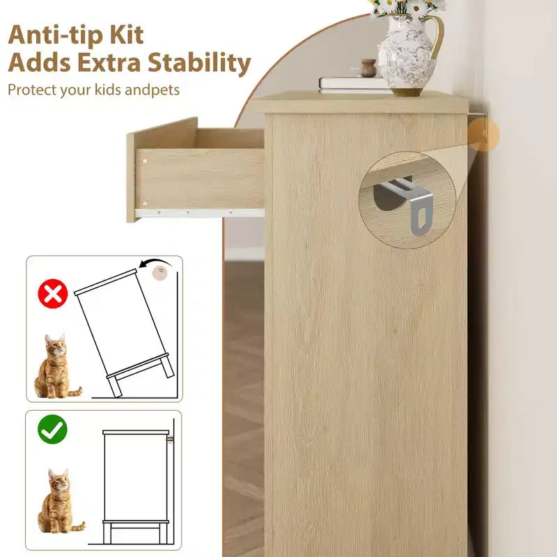 Commode verticale à tiroirs, autonome, en bois, grande