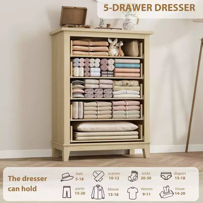 Commode verticale à tiroirs, autonome, en bois, grande