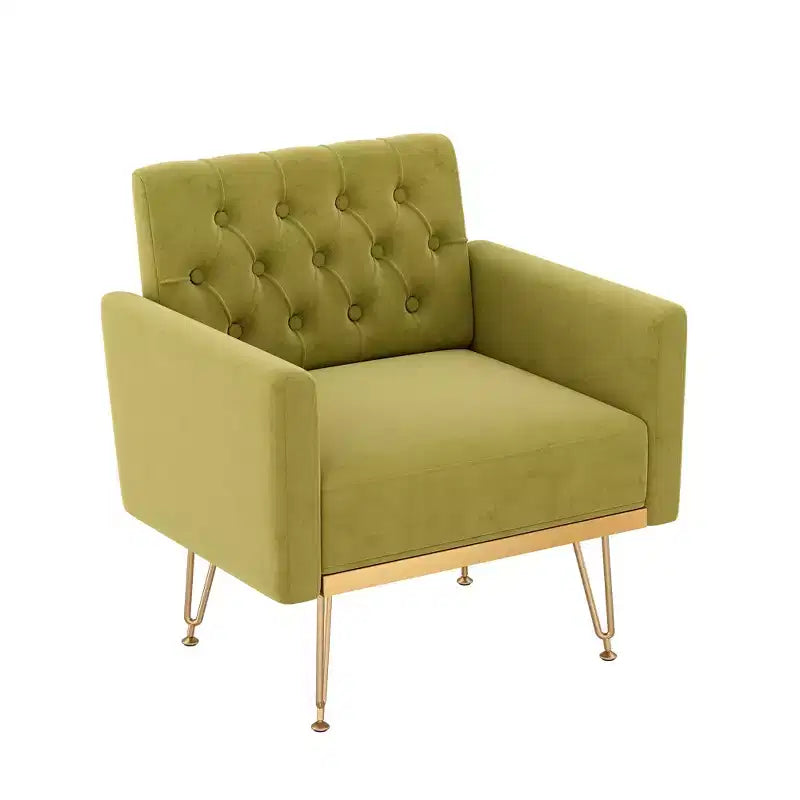 Canapé Fauteuil capitonné en Velours Moderne