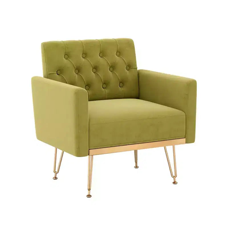 Canapé Fauteuil capitonné en Velours Moderne