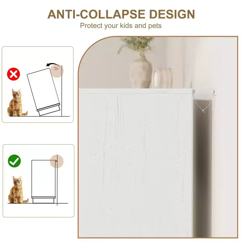 Commode 5 tiroirs en rotin Tressage en rotin naturel Meuble de rangement en bois
