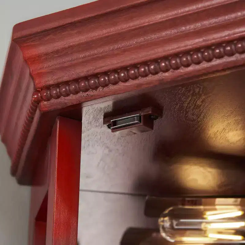 Armoire de rangement de salle de bain en MDF étanche avec portes fermées
