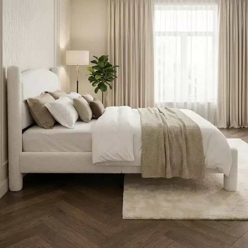 Cadre de lit plateforme nuage rembourré en boucle King Size