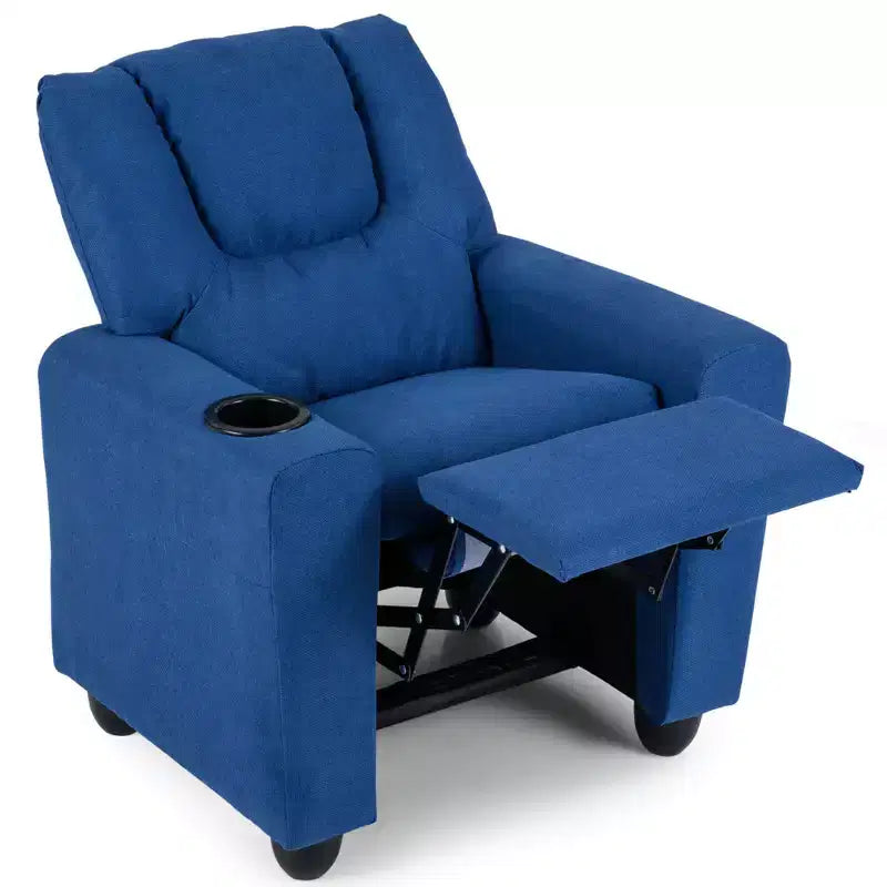 Fauteuil inclinable pour enfants avec porte-gobelet, dossier et repose-pieds réglables pour garçons