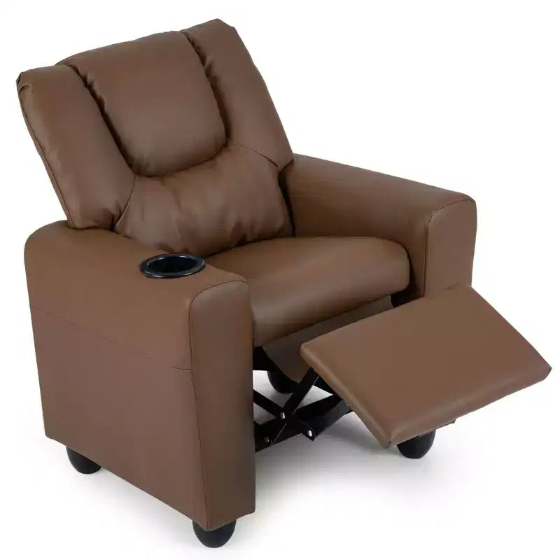 Fauteuil inclinable pour enfants avec porte-gobelet, dossier et repose-pieds réglables pour garçons