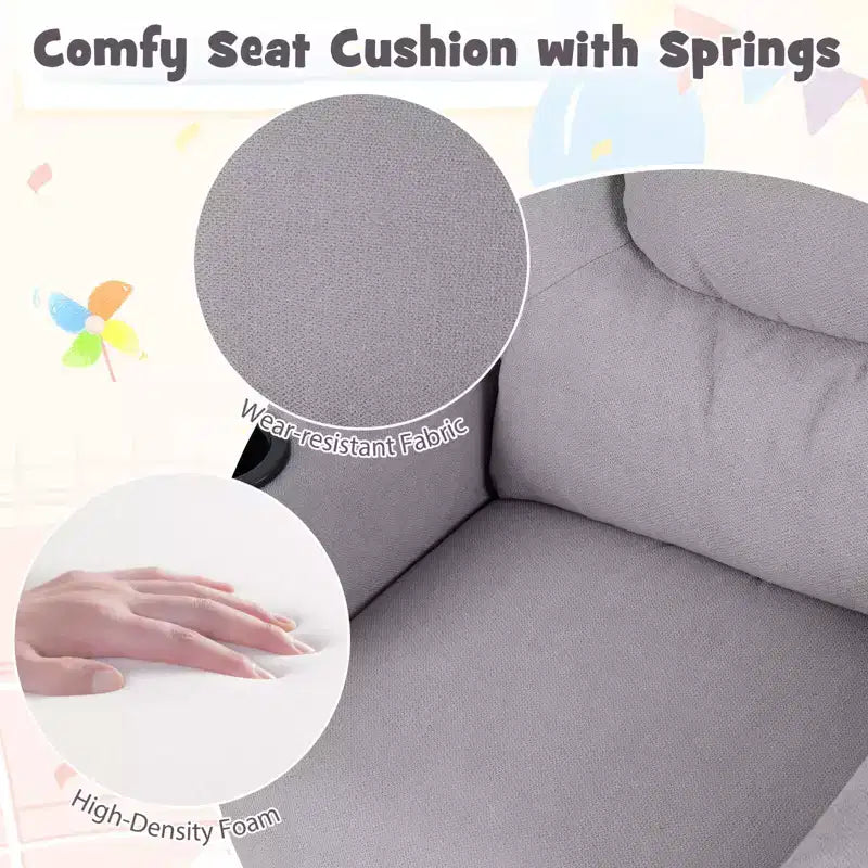 Fauteuil inclinable pour enfants avec porte-gobelet, dossier et repose-pieds réglables pour garçons