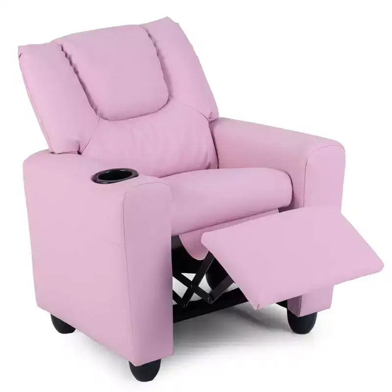 Fauteuil inclinable pour enfants avec porte-gobelet, dossier et repose-pieds réglables pour garçons