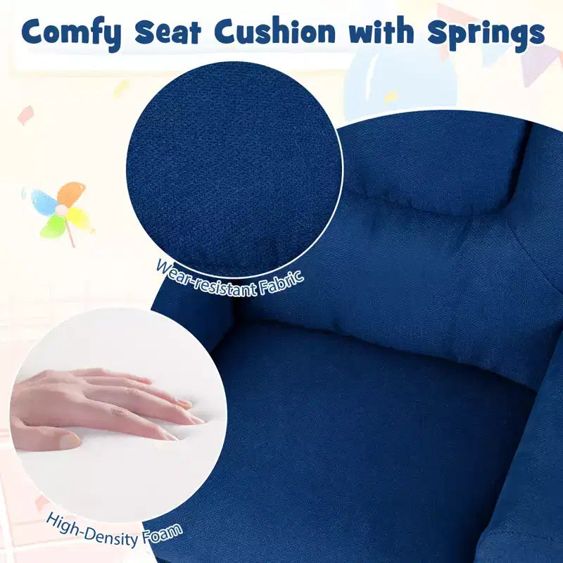 Fauteuil inclinable pour enfants avec porte-gobelet, dossier et repose-pieds réglables pour garçons