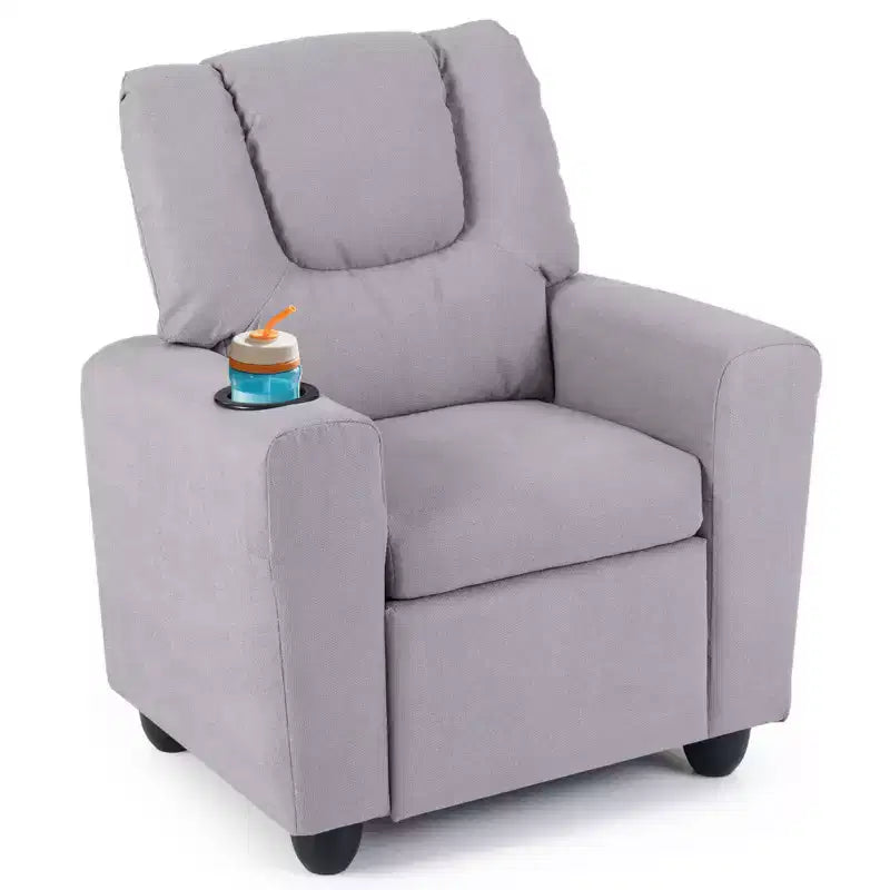Fauteuil inclinable pour enfants avec porte-gobelet, dossier et repose-pieds réglables pour garçons