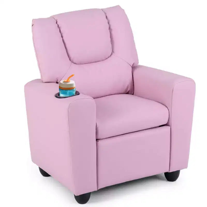 Fauteuil inclinable pour enfants avec porte-gobelet, dossier et repose-pieds réglables pour garçons