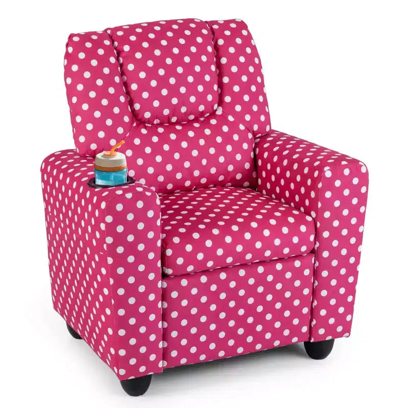 Fauteuil inclinable pour enfants avec porte-gobelet, dossier et repose-pieds réglables pour garçons