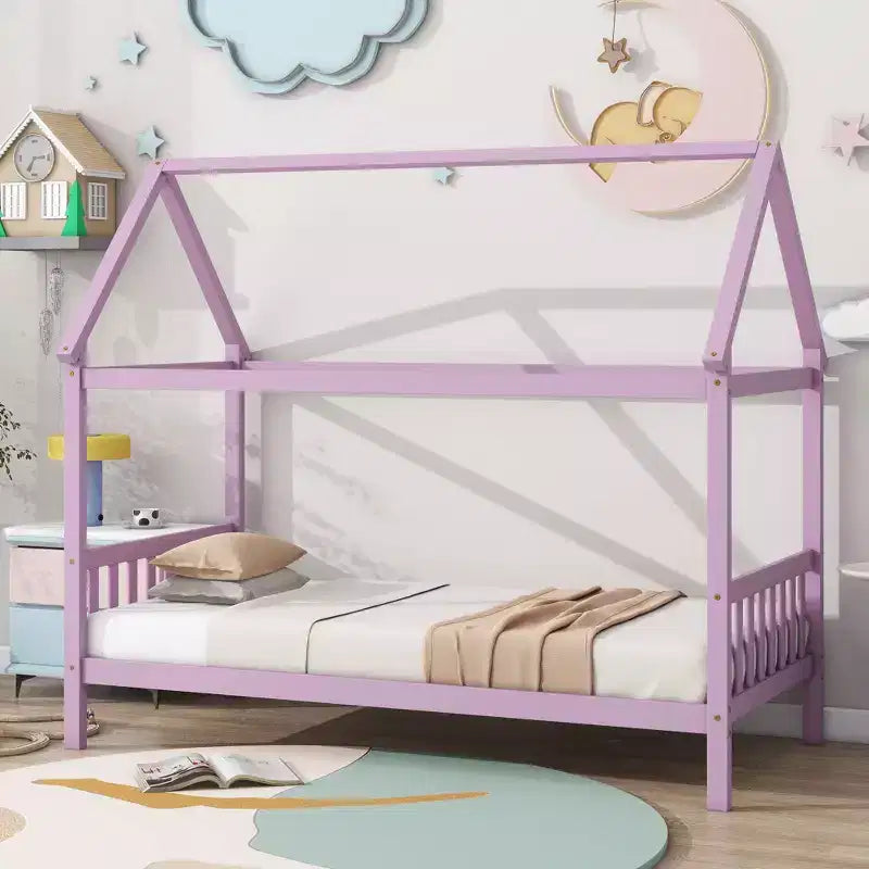 MAYEERTY Twin Bed Frame Noise-Free Design No Box Spring Needed Heavy-Duty Metal