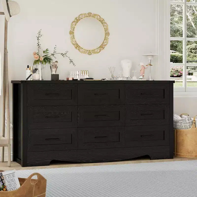Commode, commode en bois de style rustique moderne du milieu du siècle
