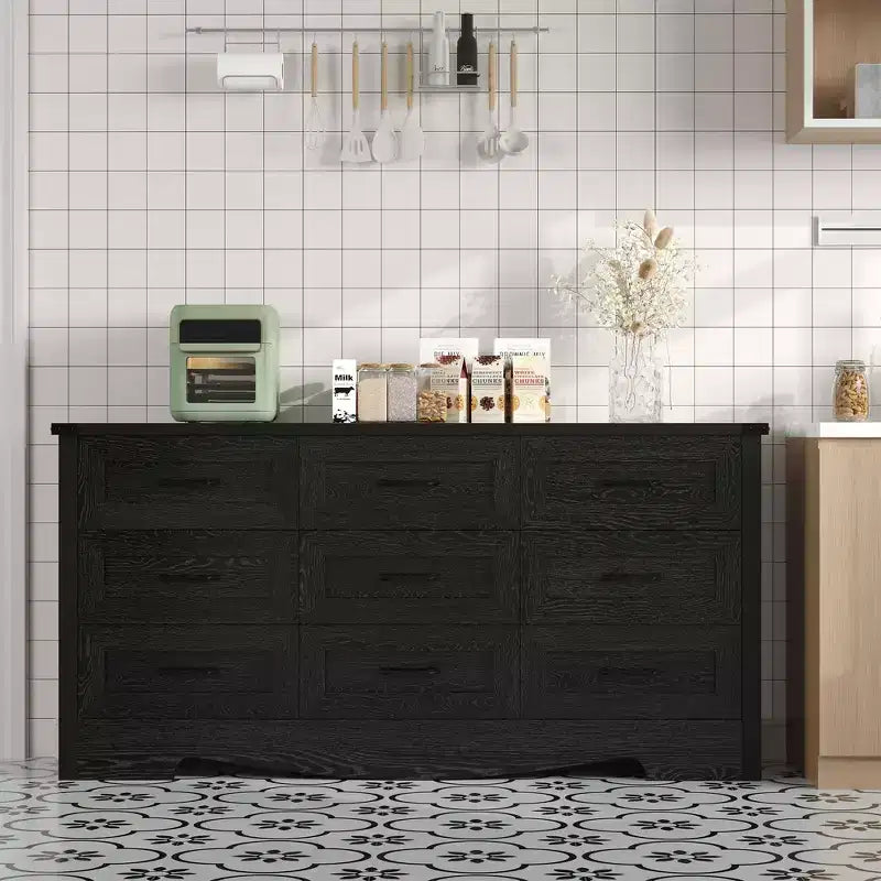 Commode, commode en bois de style rustique moderne du milieu du siècle
