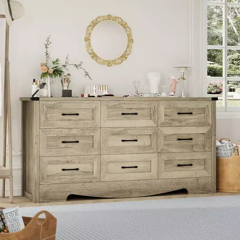 Commode, commode en bois de style rustique moderne du milieu du siècle