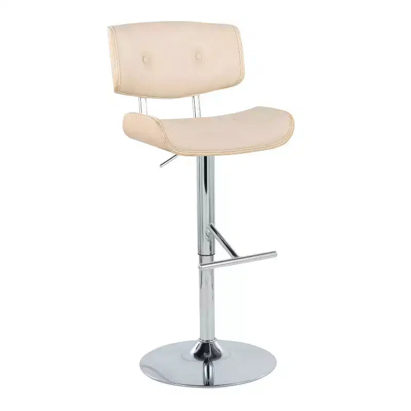 Lot de 2 tabourets de bar réglables chromés