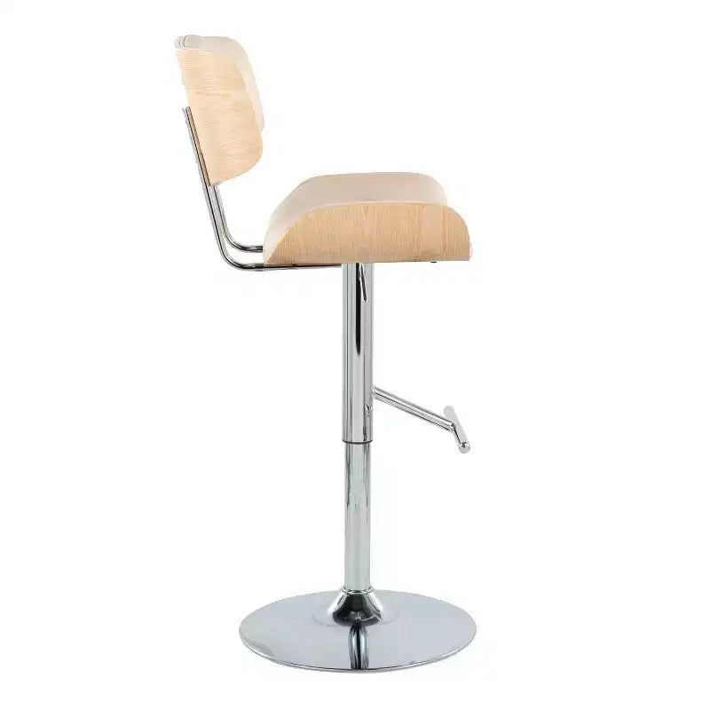 Lot de 2 tabourets de bar réglables chromés