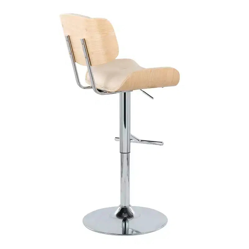 Lot de 2 tabourets de bar réglables chromés