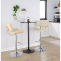 Lot de 2 tabourets de bar réglables chromés