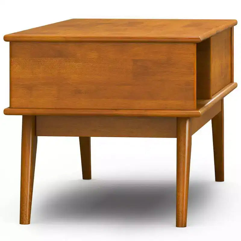 Table basse relevable Teck Marron : Rangement Moderne Milieu de Siècle
