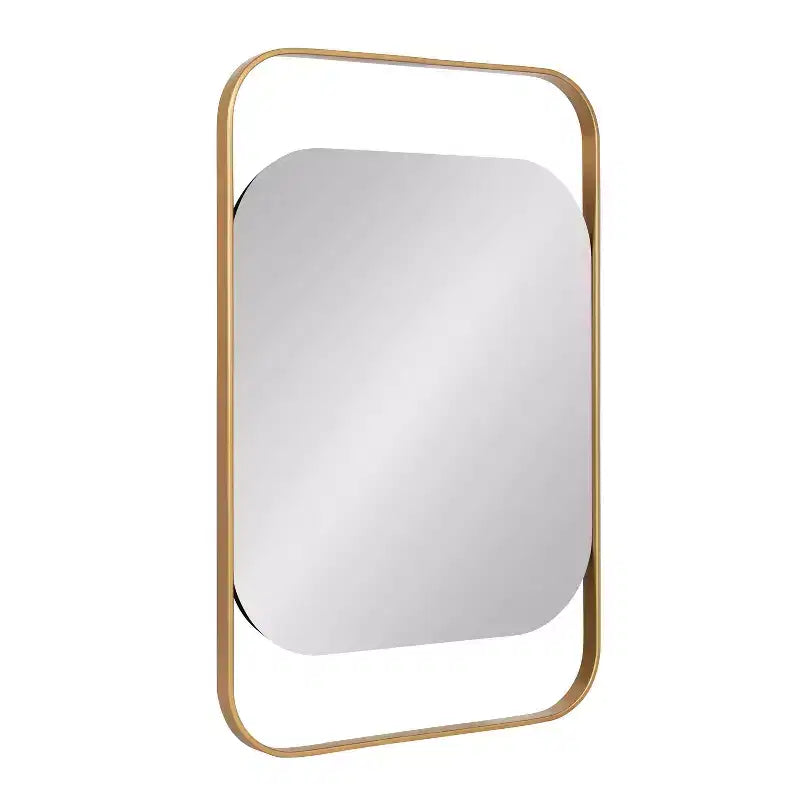 Kate and Laurel Kellom Metal Rectangle Mirror 20x30 Gold