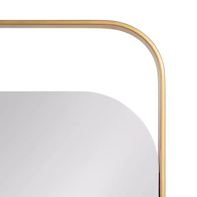 Miroir rectangulaire en métal doré