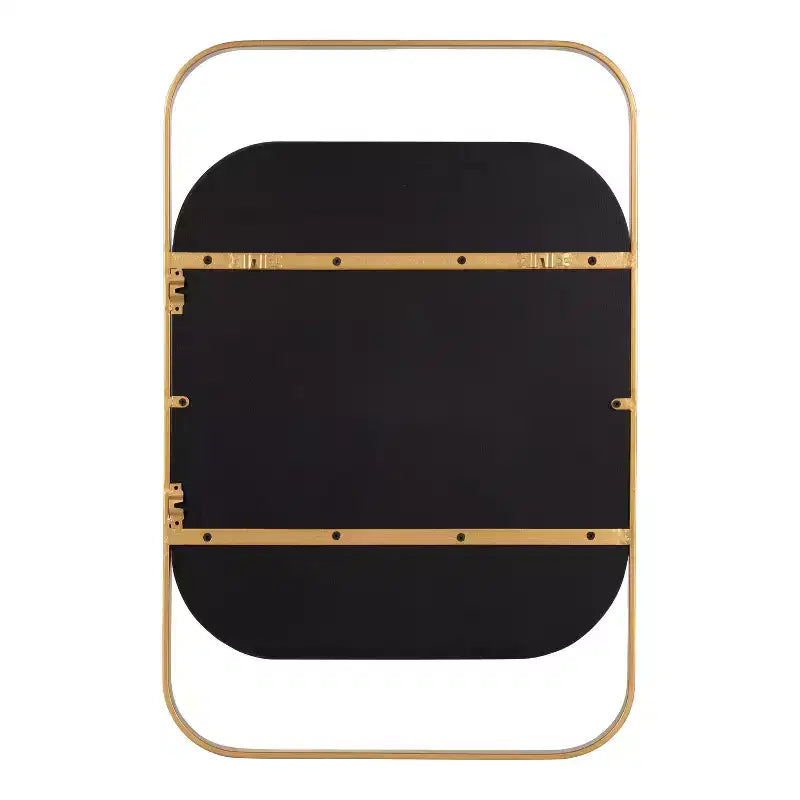 Miroir rectangulaire en métal doré