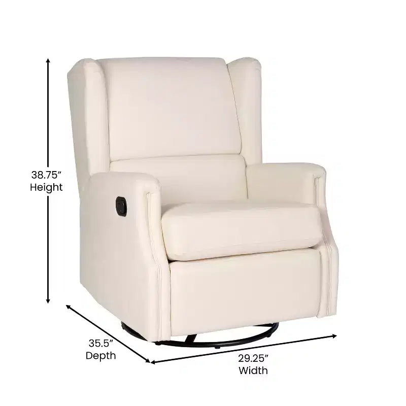 Fauteuil inclinable, pivotant et à bascule avec rotation à 360 degrés