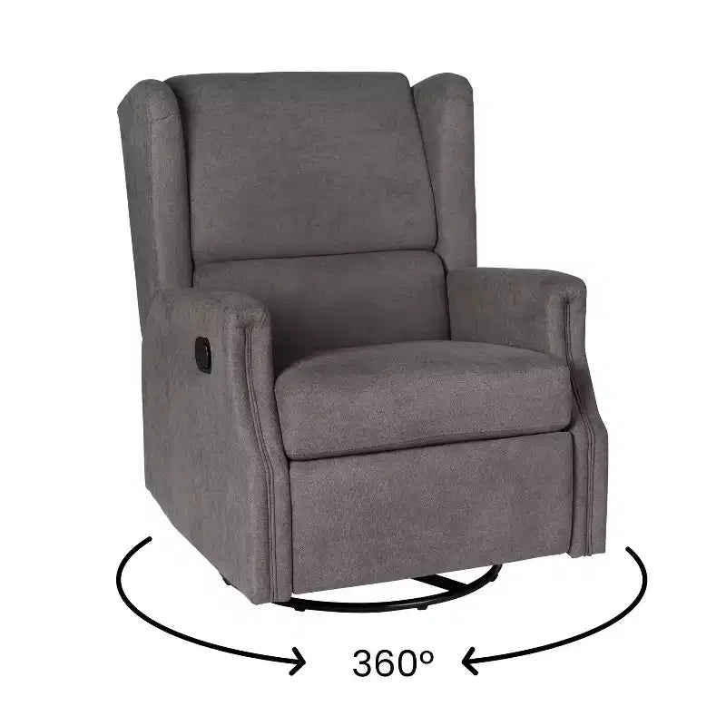 Fauteuil inclinable, pivotant et à bascule avec rotation à 360 degrés