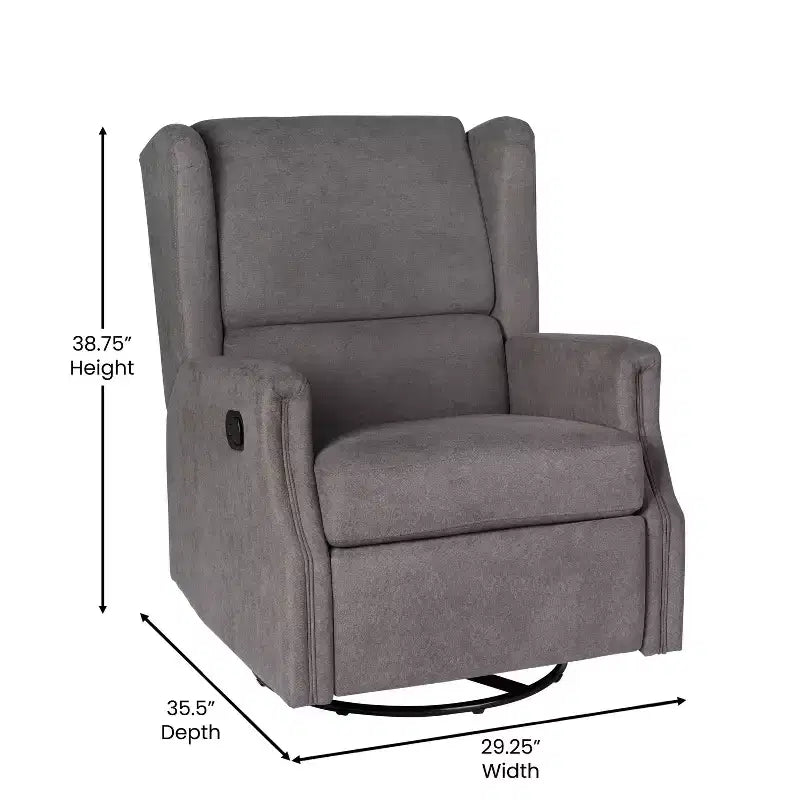 Fauteuil inclinable, pivotant et à bascule avec rotation à 360 degrés