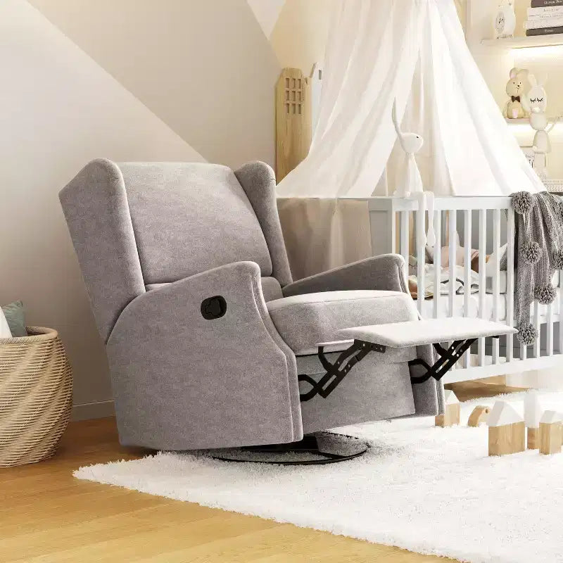 Fauteuil inclinable, pivotant et à bascule avec rotation à 360 degrés