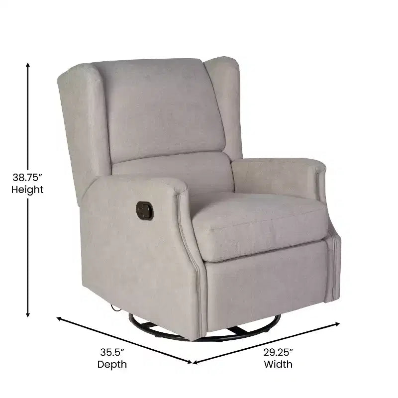 Fauteuil inclinable, pivotant et à bascule avec rotation à 360 degrés