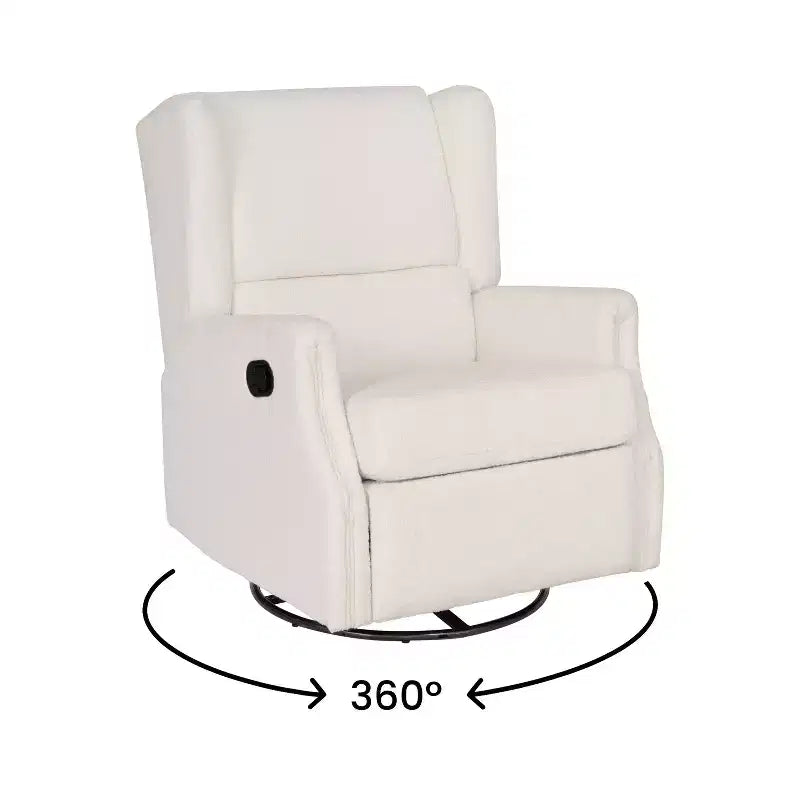 Fauteuil inclinable, pivotant et à bascule avec rotation à 360 degrés
