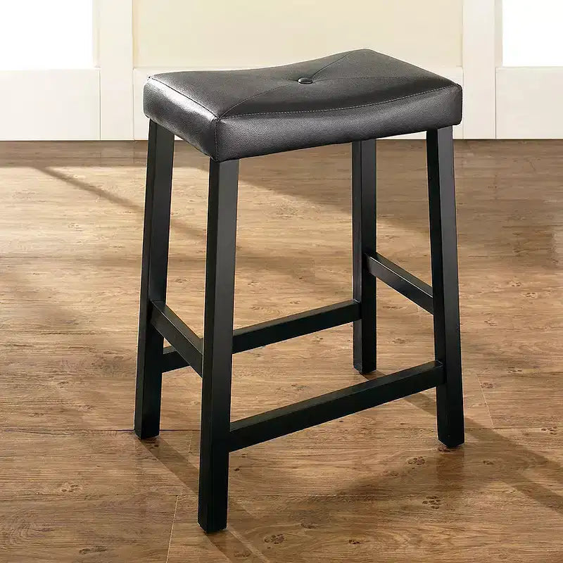 Tabourets de bar à hauteur de comptoir avec assise en selle rembourrée