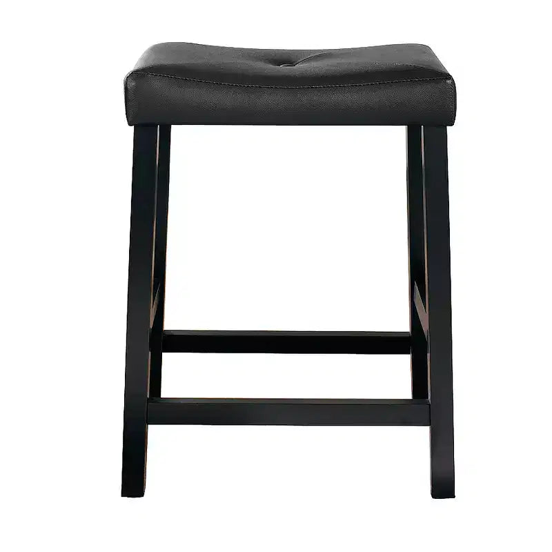 Tabourets de bar à hauteur de comptoir avec assise en selle rembourrée