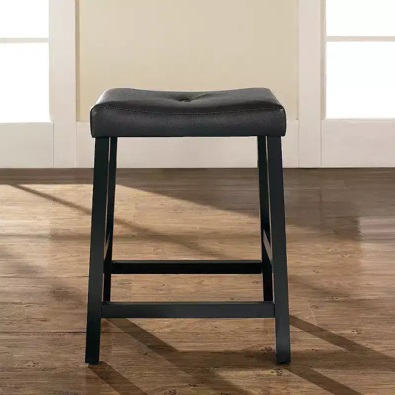 Tabourets de bar à hauteur de comptoir avec assise en selle rembourrée