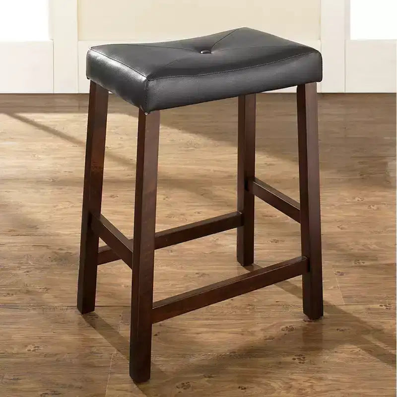 Tabourets de bar à hauteur de comptoir avec assise en selle rembourrée