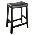 Set of 2 24 Upholstered Saddle Seat Counter Height Barstools - Crosley