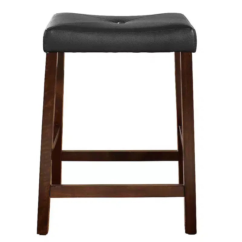 Tabourets de bar à hauteur de comptoir avec assise en selle rembourrée
