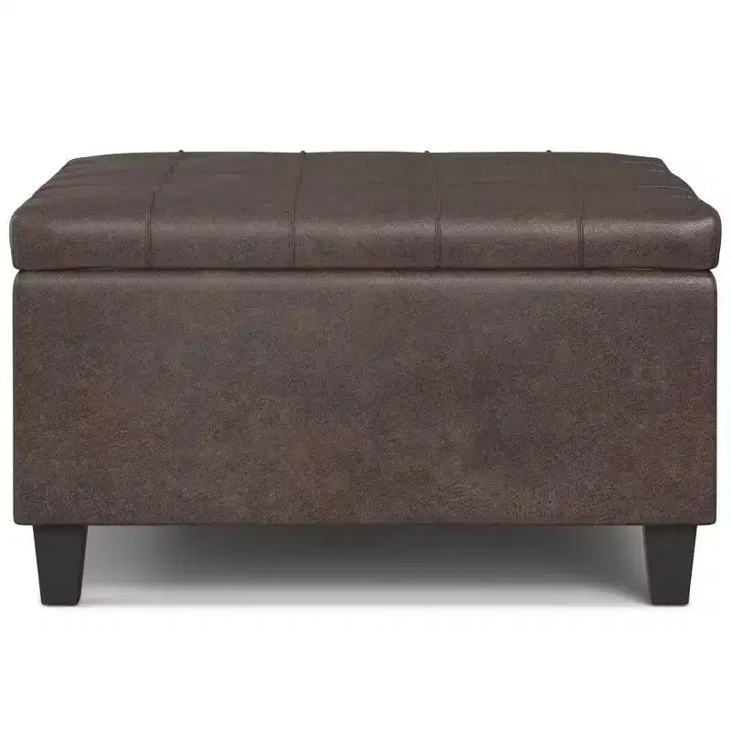 Pouf carré de rangement et table basse