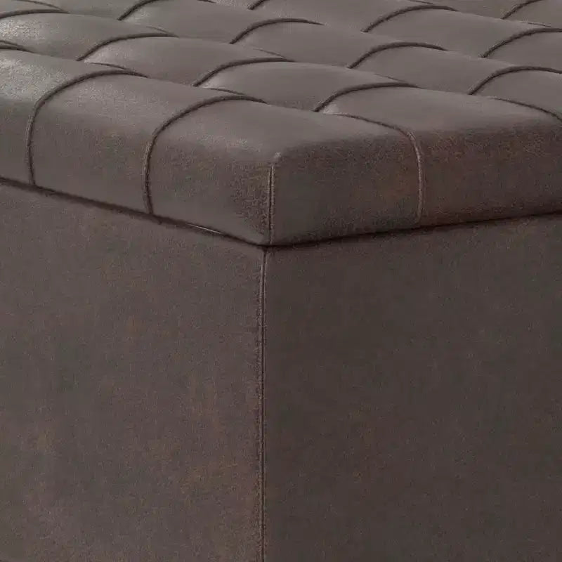 Pouf carré de rangement et table basse