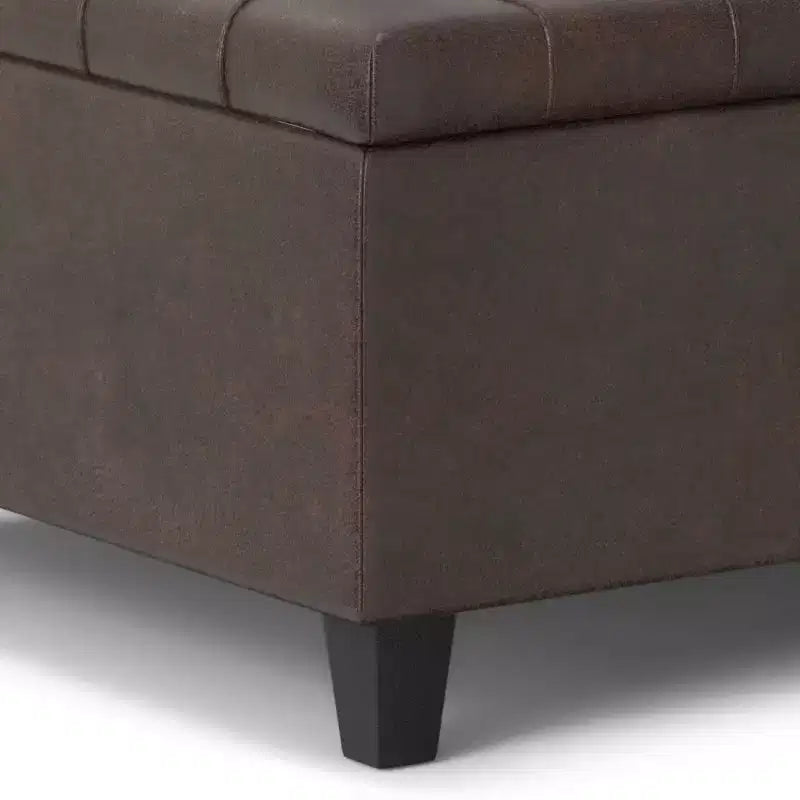 Pouf carré de rangement et table basse